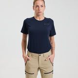 Bornholm Merino/Tencel T-shirt Kvinde - Midnight blue