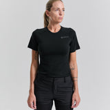 Bornholm Merino/Tencel T-shirt Kvinde - Black GPS
