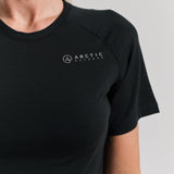 Bornholm Merino/Tencel T-shirt Kvinde - Black GPS