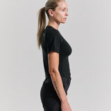 Bornholm Merino/Tencel T-shirt Kvinde - Black GPS