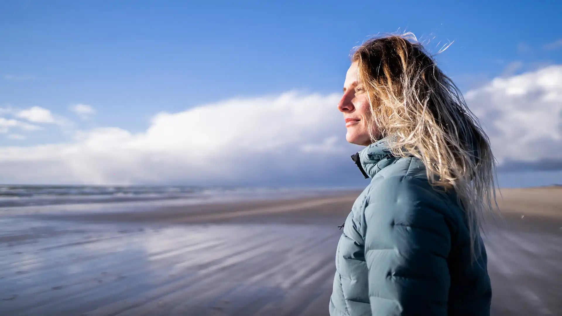 Stranden ved på Fanø, ved Vadehavet