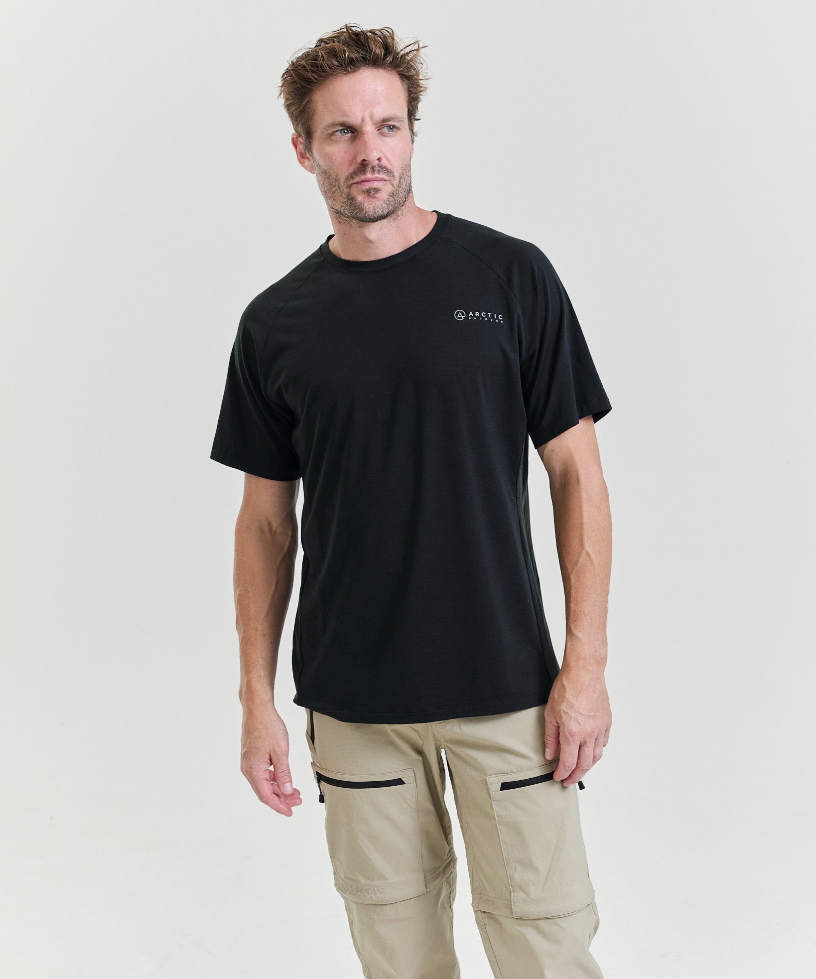 Bornholm Merino/Tencel T-shirt Mand - Black GPS