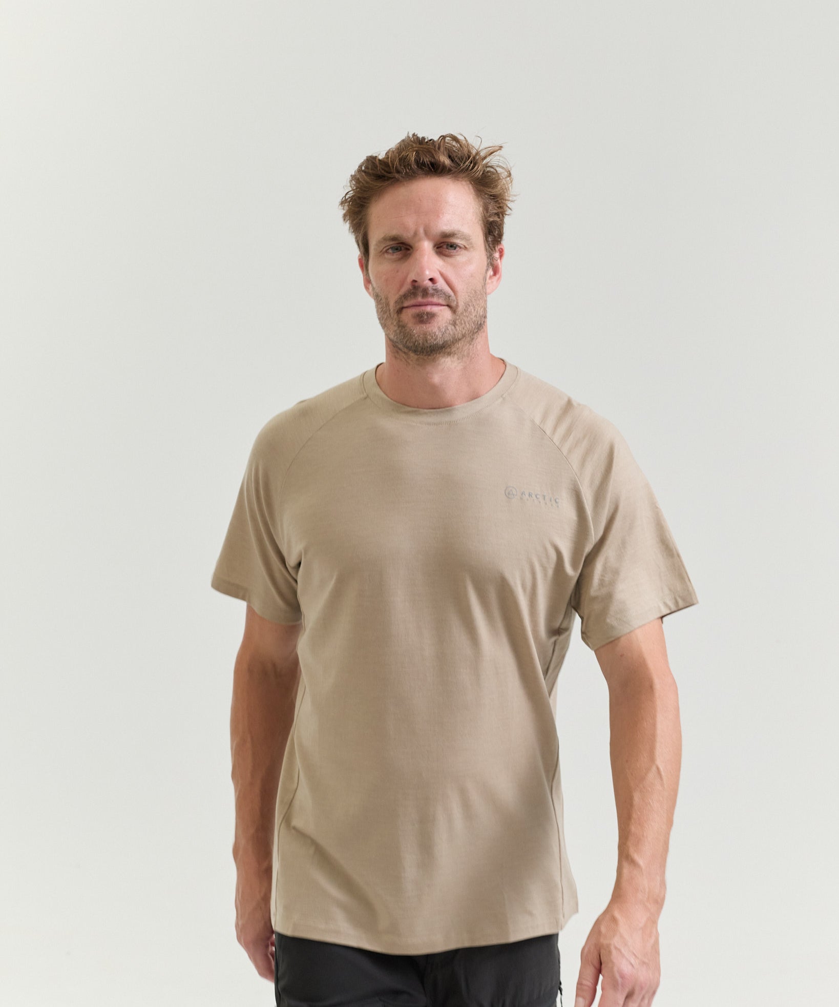 Bornholm Merino/Tencel T-shirt Mand - Nomad Sand