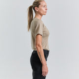 Bornholm Merino/Tencel T-shirt Kvinde - Nomad Sand