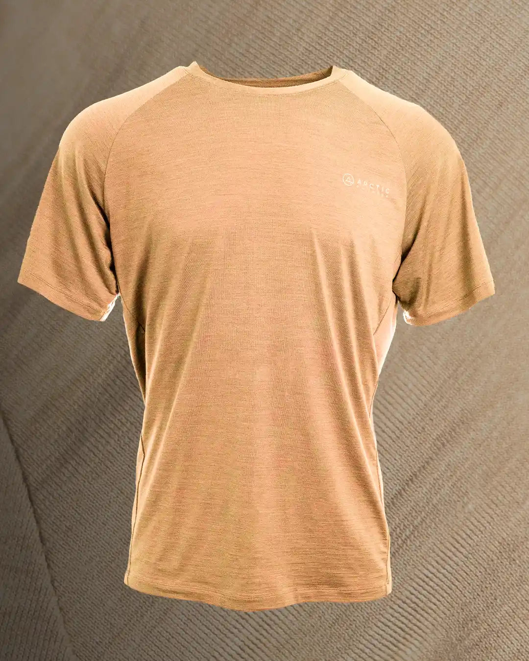 Produktbillede af sand merinould t-shirt