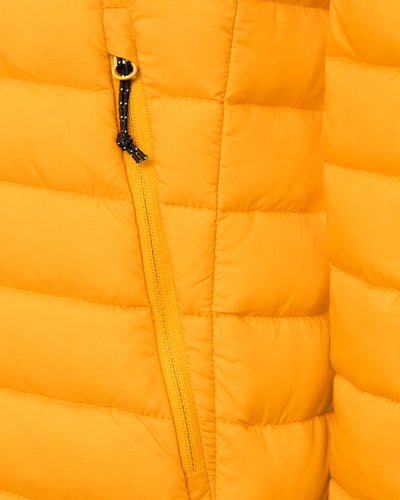 Closeup af dunjakke lomme i yellow blaze camino